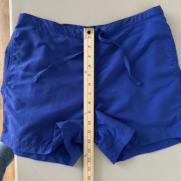 Land's End Women's Nylon Draw String Elastic Waistband Hiking Shorts Blue Small - Picture 7 of 8